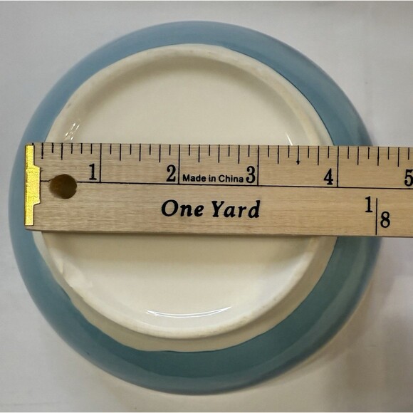 Taper + Vetiver Stoneware Bowl Blue White Watercolor Glaze 6.5” Kitchen Dining - Picture 6 of 12